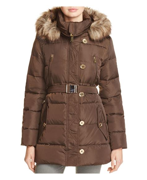 michael kors faux fur puffer coat|michael kors puffer coat ladies.